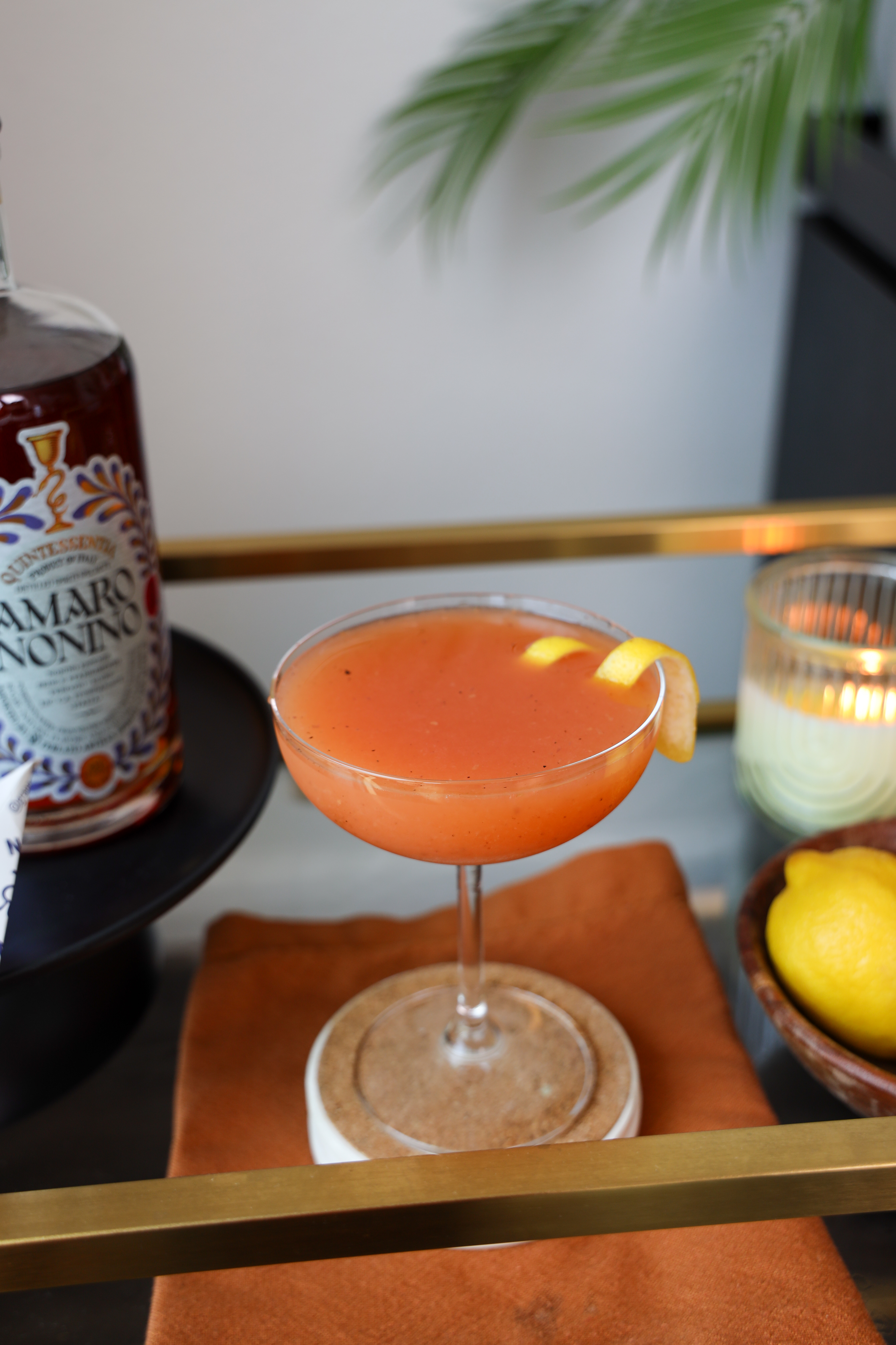 Grilled Peach Paper Plane Cocktail Recipe